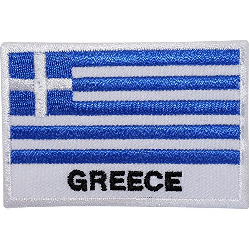 Greece Flag Embroidered Iron/Sew On Patch Greek Clothes Jeans Embroidery Badge