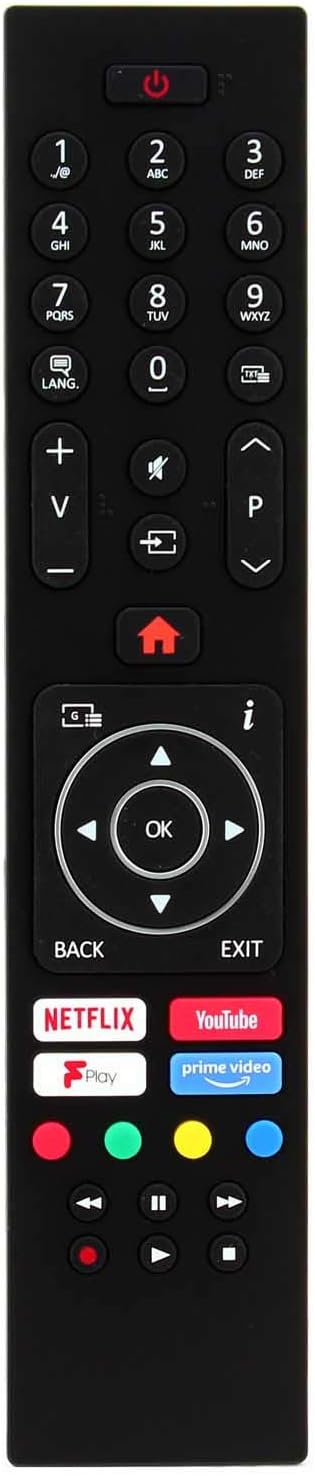 121AV RC43137 RC43137P Remote Control Replacement for Finlux Celcus Smart TV 32-EB-HD 32-FHD-5120 40-EB-FHD 43-EB-FHD 43-FUD-8020 49-EB-FHD 49-EB-UHD 49-FUD-8020 55-FUD-8020 65-FUD-8020