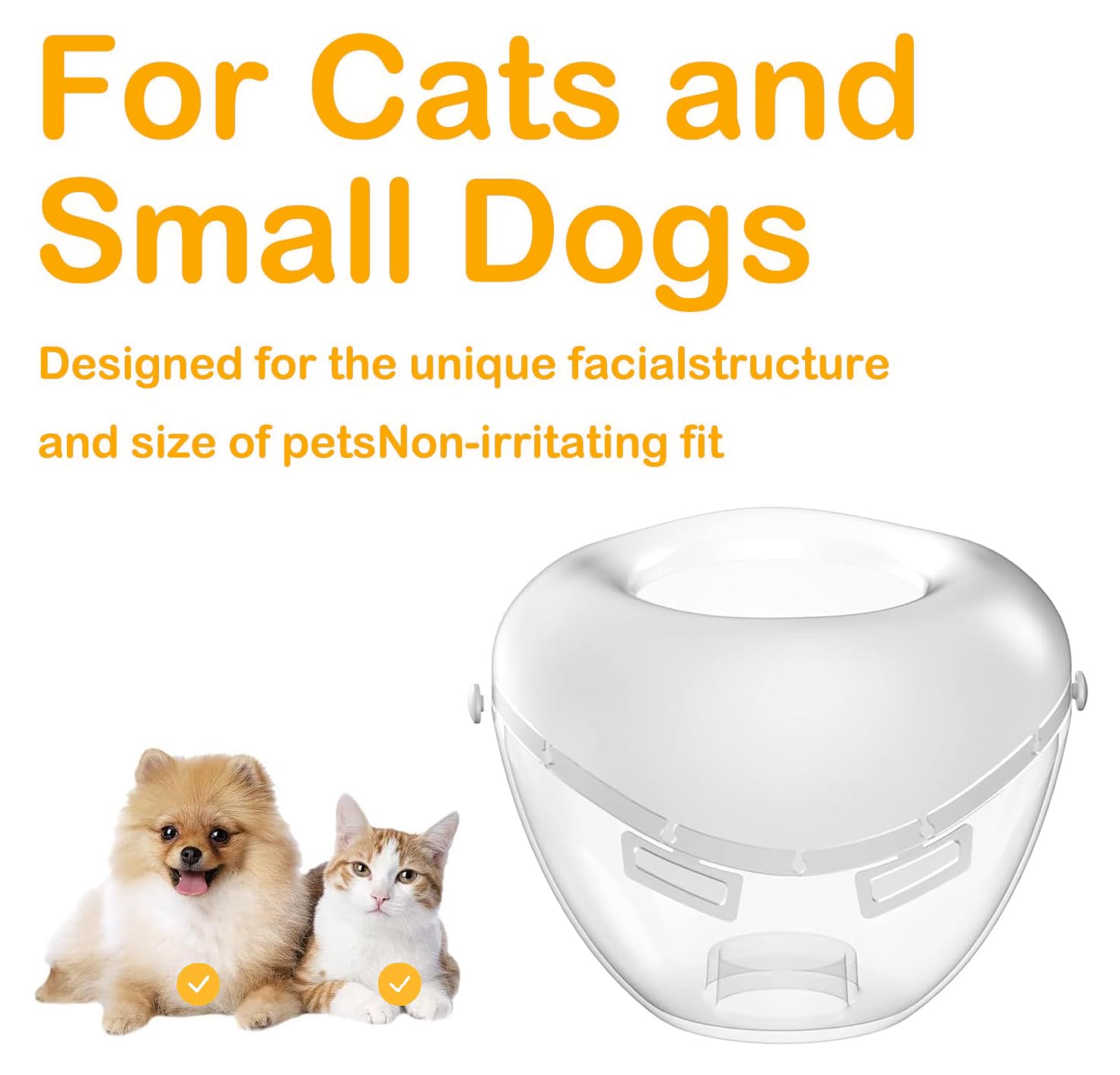 Taza nebulizador para Gatos y máscara de inhalador para Gatos, Blanco, máscara de oxígeno para Gatos, Cachorros y Perros pequeños(S)