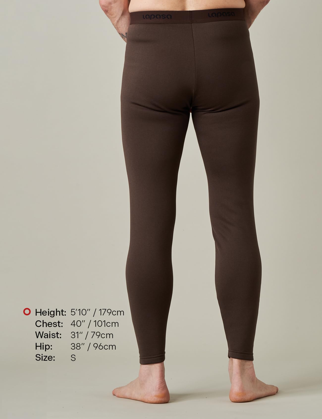 LAPASA Pacco da 2 o 1 Calzamaglie Termica Uomo Fodera in Pile Medio/Pesante Pantaloni Termici Sportivi Strato Base Biancheria Intima Leggings Caldi M10/M25/M56