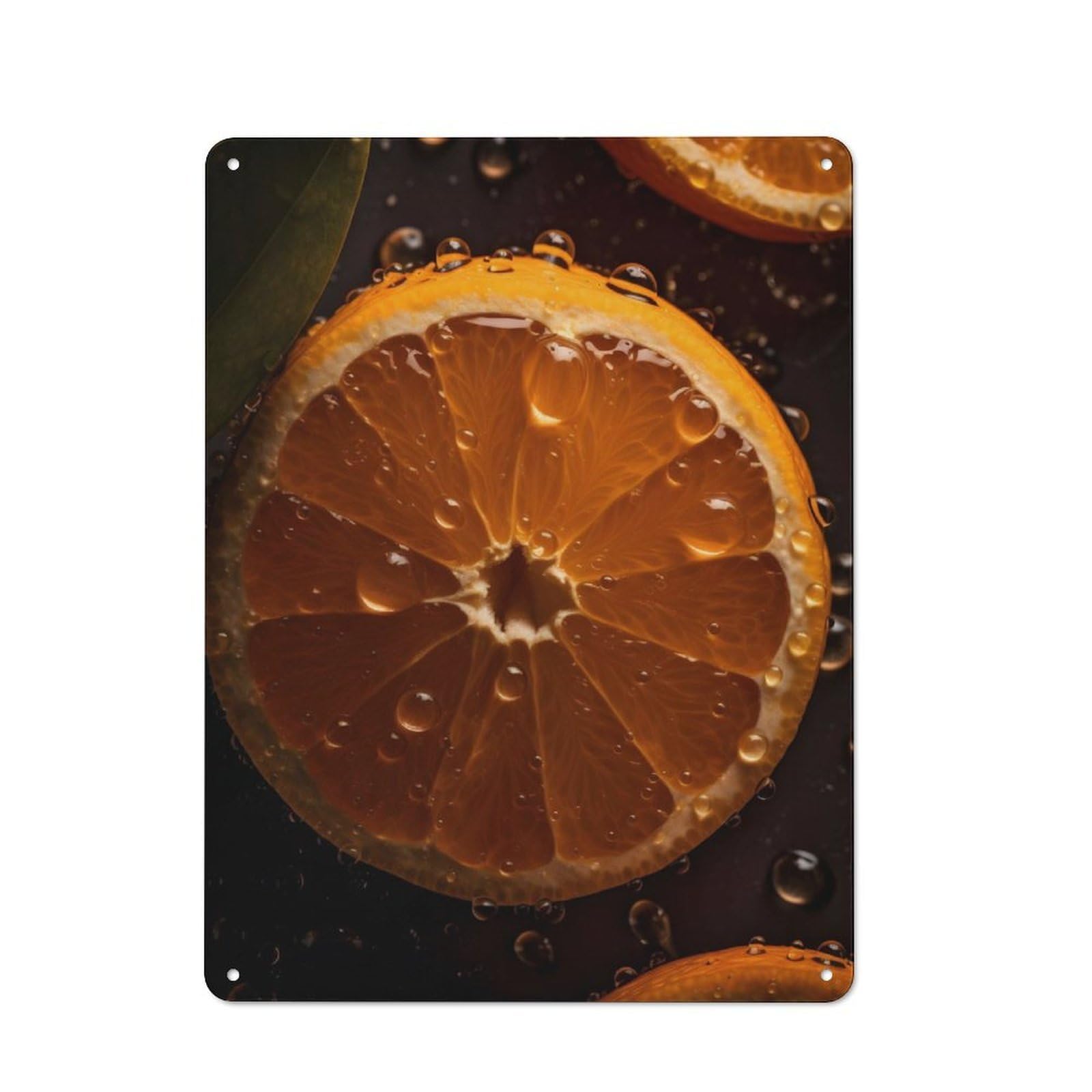 Junmoney Fresh Orange Retro Metal Wall Sign 40X30cm With For Bar Or Restaurant, A Housewarming Gift For Hospitality Decor Collectors