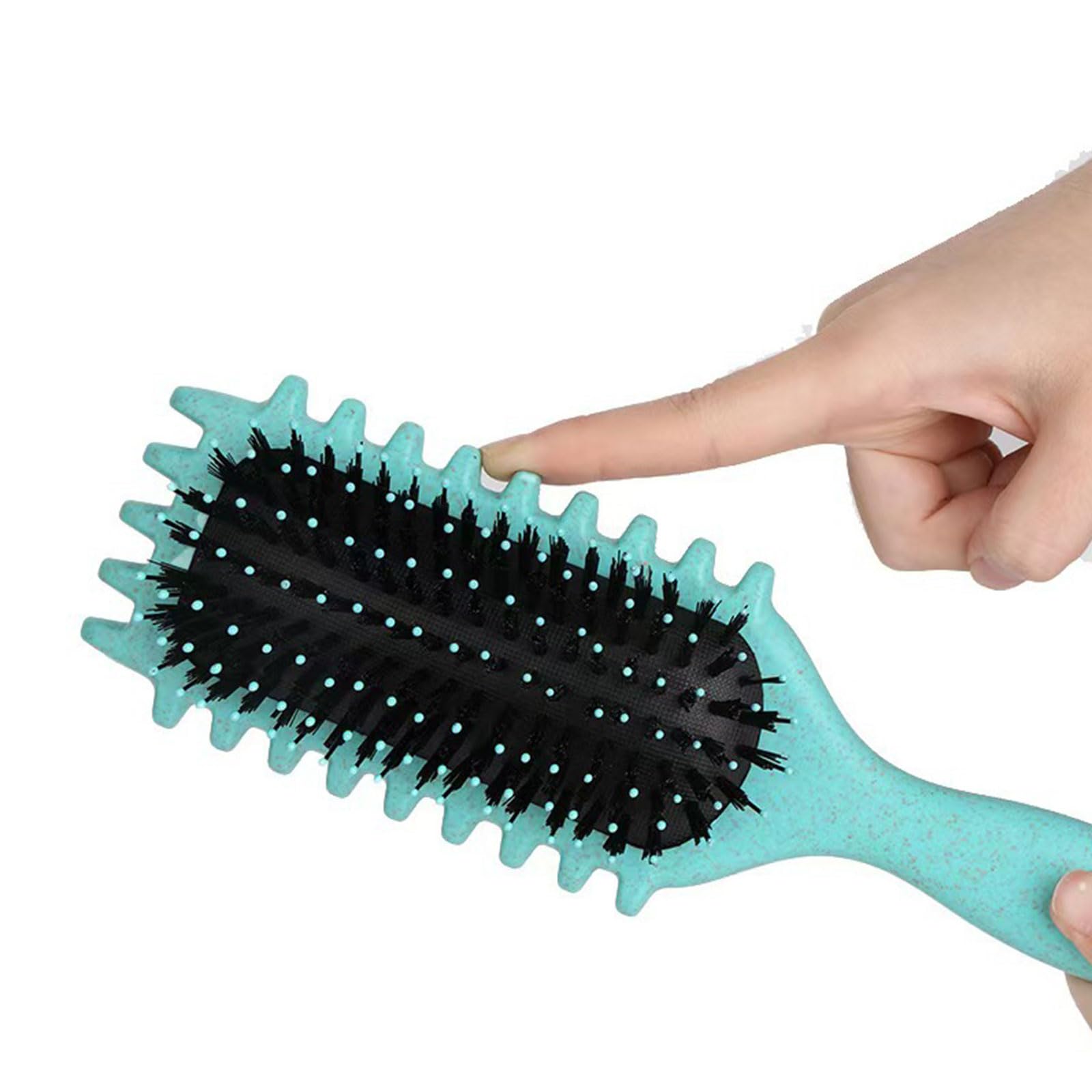 Wmzjnl 2pcs Curl Defining Brush and Wide Tooth Soft Shaping Comb for Curly Wavy Dry Hair Detangling - Image 3