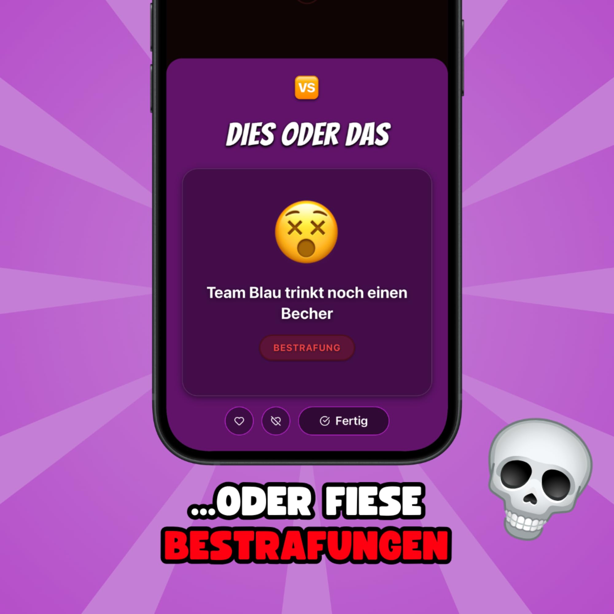 Beer Pong con app e 3.000 compiti divertenti, 22 bicchieri riutilizzabili in plastica dura, made in Germany, il regalo di compleanno più cool, gioco per bere [nero/rosa] (set da 10 palline)