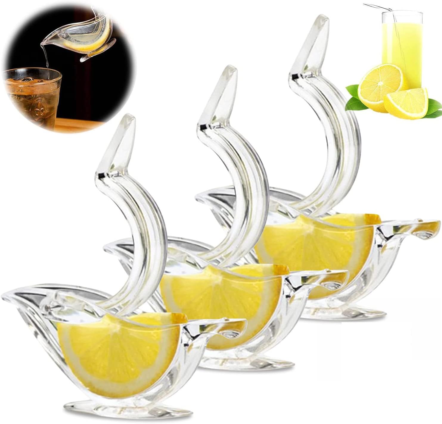 Acrylic Manual Lemon Slice Squeezer Portable Transparent