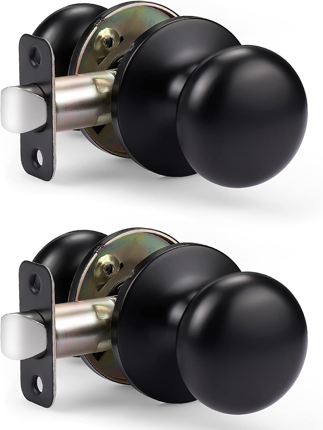 KNOBWELL 2 Pack Passage Door Knobs for Hallway or Closet Door Knobs