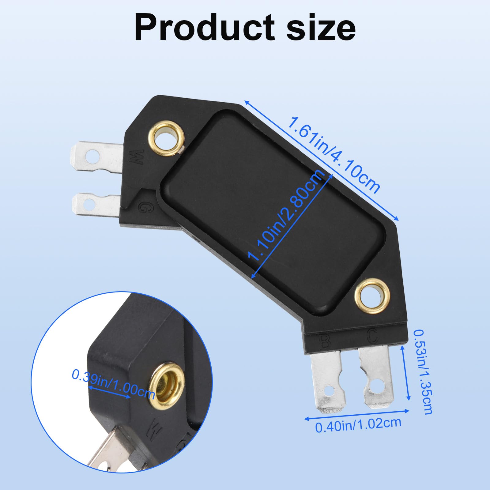 Module de commande d'allumage compatible avec 1974-1988 pour remplacer OE #D1906 DM1906 1190357 8131941 82369531 (Noir)