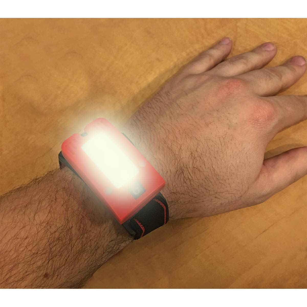 Sealey 2W COB LED Rechargeable Head Torch with Auto-Sensor - Red - LED360HTR