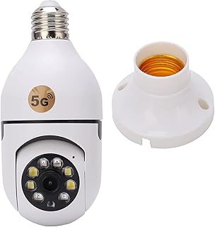 Light Bulb Camera E27 Bulb Socket, 2.4G / 5G WiFi, Indoor, 355 degree Camera, Full HD 1080P, Night Vision, Motion Detection, Wireless Home Camera, Dome Surveillance Camera, Home, Baby, Pet Monitor