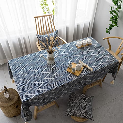 Nappe imperméable bleu marine 110 x 170 cm de table rectangulaire pour salle à manger - 3