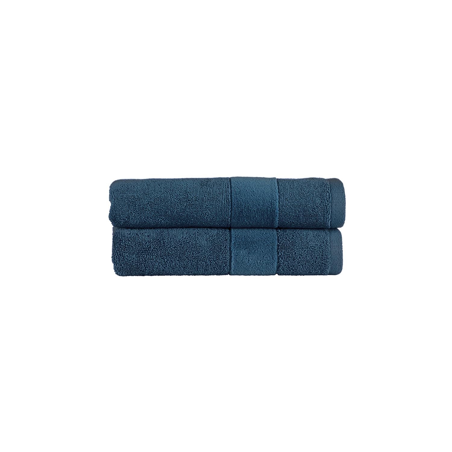 Christy Prism Hand Towel Set | 2 pieces | Vibrant Colours | 100% Turkish Cotton | Super Soft and Fluffy | Quick Dry | Midnight Navy