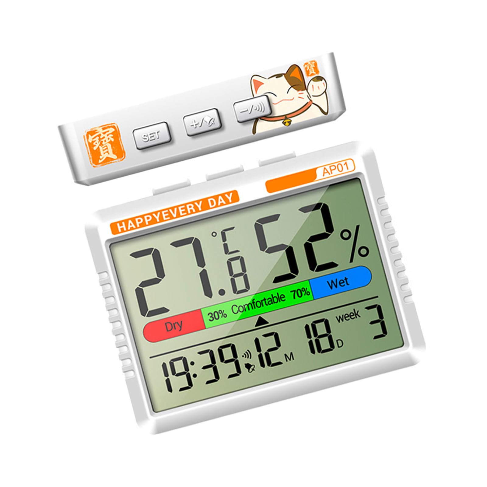 Fashionable High Precise Digital Temperature Sensors And Intelligent Clock For Bedrooms Offices Home Bedrooms Workspaces