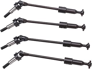 Dilwe RC CVD Drive Shaft, 4Pcs/Set Steel RC 1/10 Car CVD Transmission Axle Compatible with HSP 94118 1/10 RC Car Truck Replacement Drive Shaft Upgrades Part