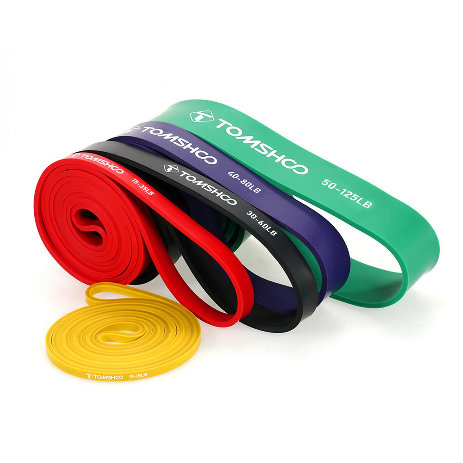 TOMSHOO Set di Fasce di Resistenza, Fasce fitness Fascia per Trazioni Fascia da Allenamento con Ancoraggio Alla Porta, Borsa di stoccaggio, per Allenamento Della Forza, Stretching