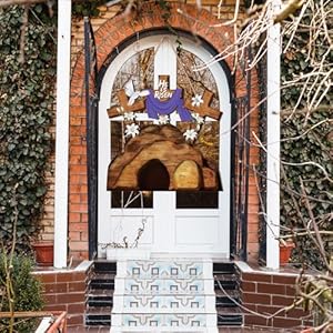   Juexica-Easter-Cross-Door-Sign-Wall-Hanging-Decor-He-is-Risen-Decorations-Religious-Wood-Hanger-for-Front-Door-Porch-Home-Indoor-Outdoor-Spring-Wall-Pediments