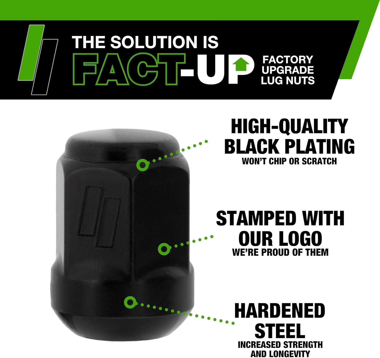 DPAccessories Black Lug Nuts | Compatible Replacement for Honda-Acura | 90304-SJA-A91 | for Factory/OEM Wheels Only | Set of 20 | DHO141501F-BK/020