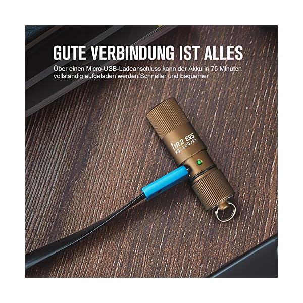 OLIGHT I1R II Mini LED Taschenlampe Schlüsselbund 150 Lumen, für Schlüsselanhänger Wiederaufladbarer EOS Kleine… – Bild 4