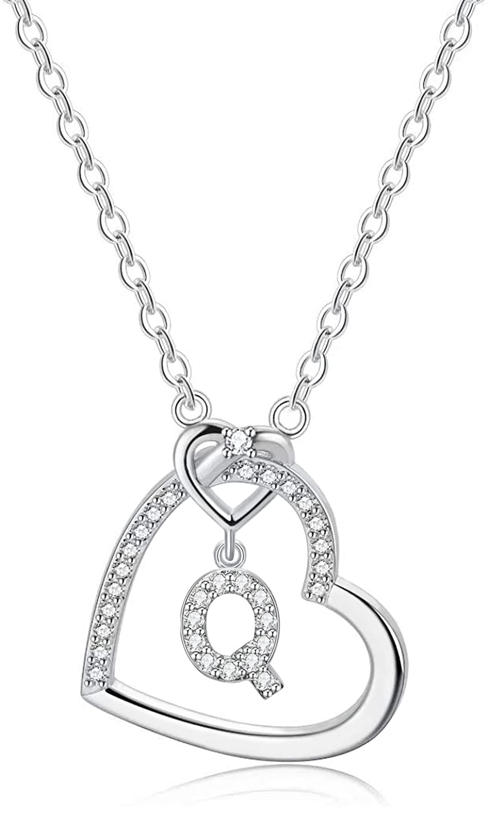 LIHELEI Collana Donna Argento, S925 Argento 26 Lettera Maiuscola Con Zirconi Collana Moglie Mamma Fidanzata Compleanno San Valentino Natale Anniversario Festa Della Mamma Gioielli Donna Regalo