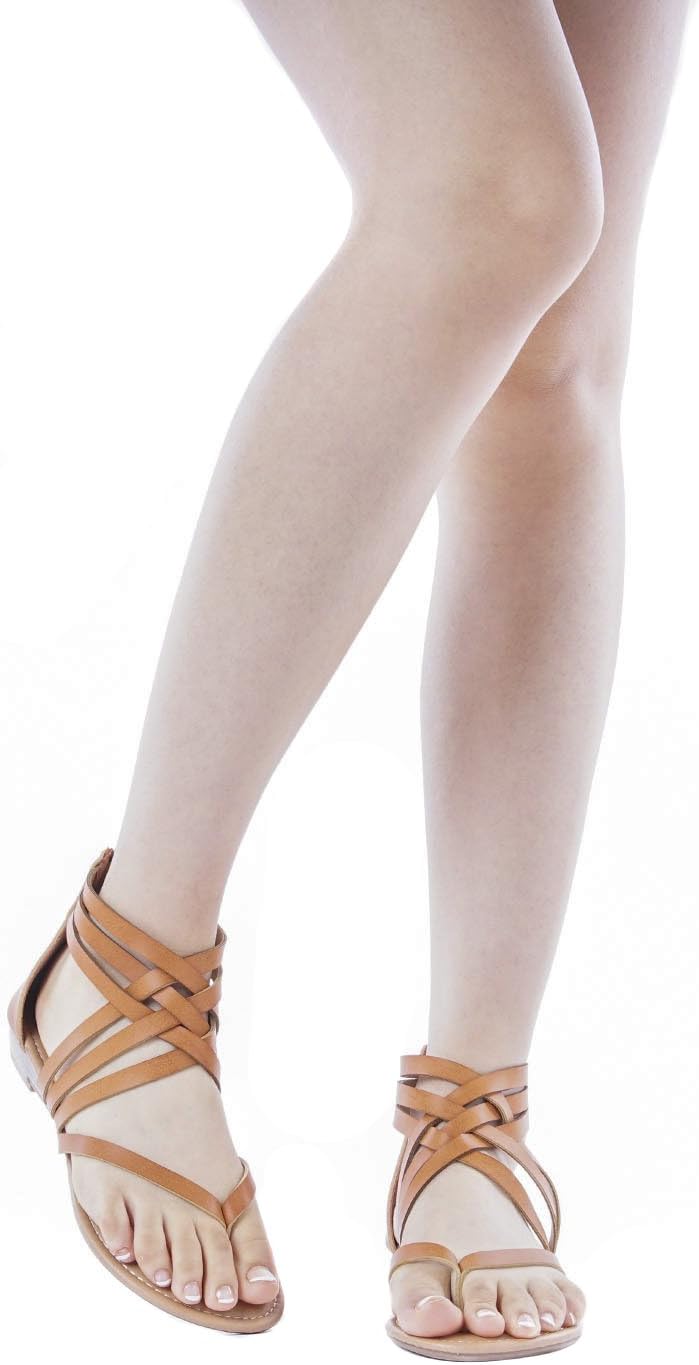 DREAM PAIRS صندل های تخت زنانه گلولاتور Juuly_02 گلادیاتور