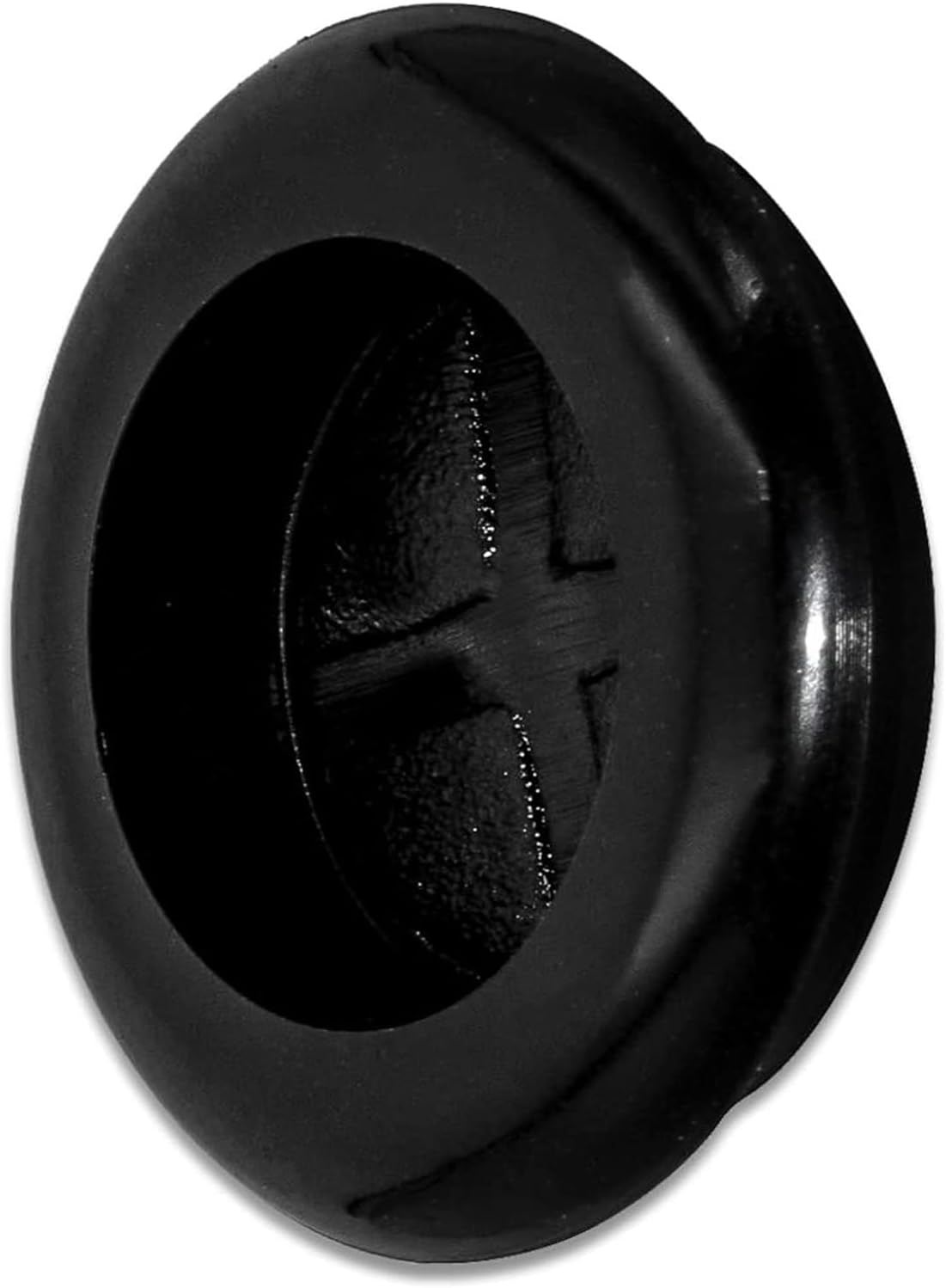 Rubber Stoppers,Black 45mm 1-3/4" Rubber Grommet, 38mm 1-1/2" ID, Hole Grommets Synthetic Rubber Plug Wire Protection Hole Plug, Round, One-Sided,(55/64" (Drill Hole Size)(Thick))
