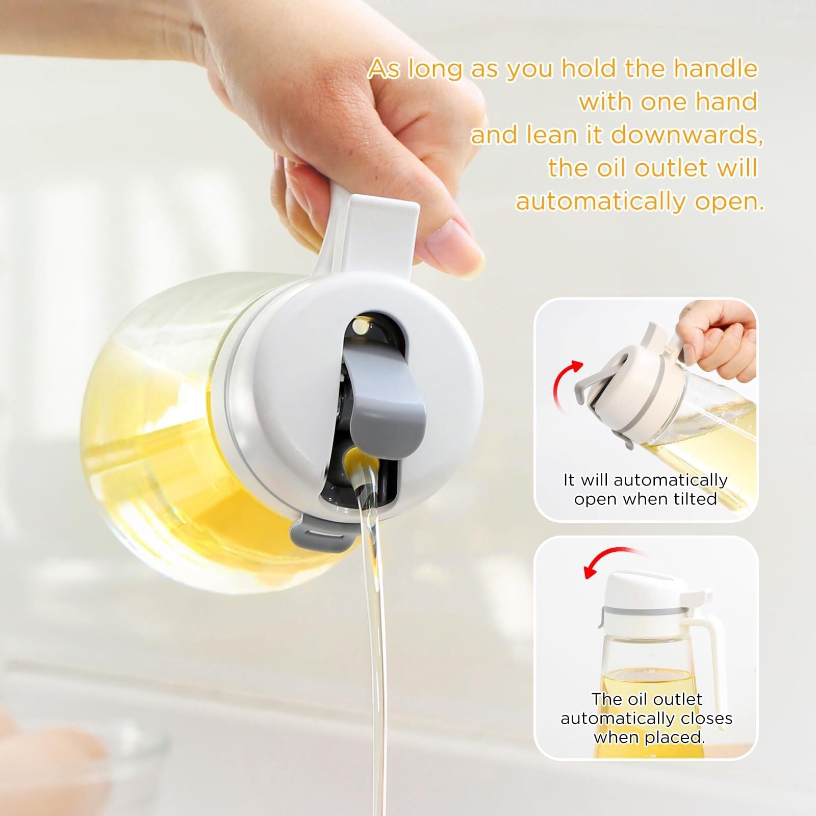 Aceitera Antigoteo Dispensador De Aceite Juego De 2 Botellas Dispensadoras De Aceite De Oliva, De Cristal Transparente, For Condimentos De Cocina Vinagrera Botella para Aceite
