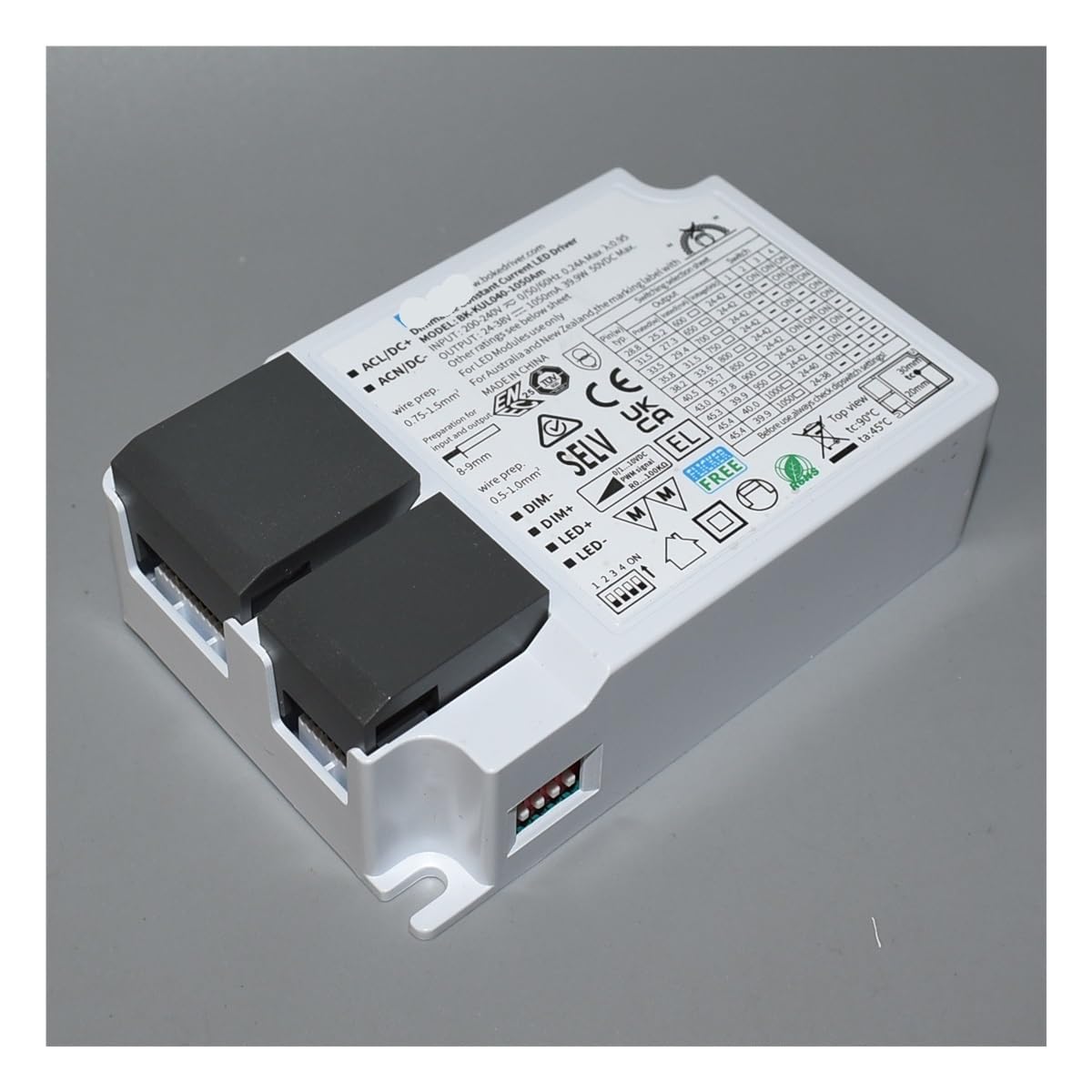 Driver LED Commerciale Professionale 1-10V con oscuramento Silenzioso, Alimentatore dimmerabile PWM RX ad Alta efficienza, Uscita di Corrente a 10 Livelli(30W 350-800mA)
