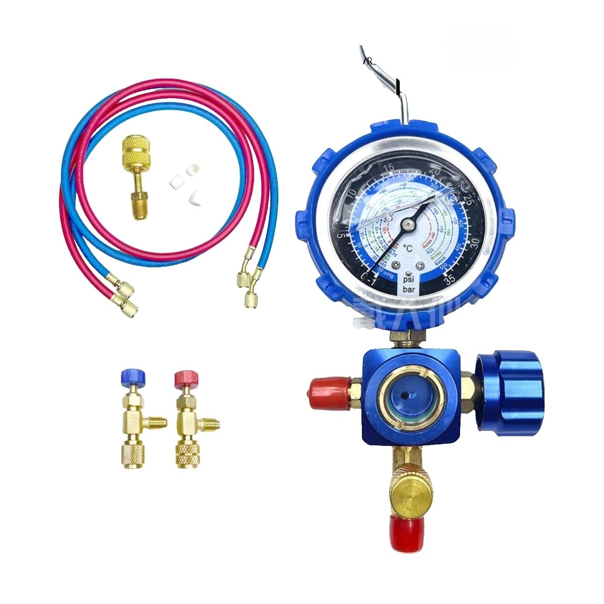 R22 Refrigerant Household 32 Inverter air Conditioner 410 Meter Plus Ammonia Freon Pressure Gauge(55kg High Pressure Visual Valve)