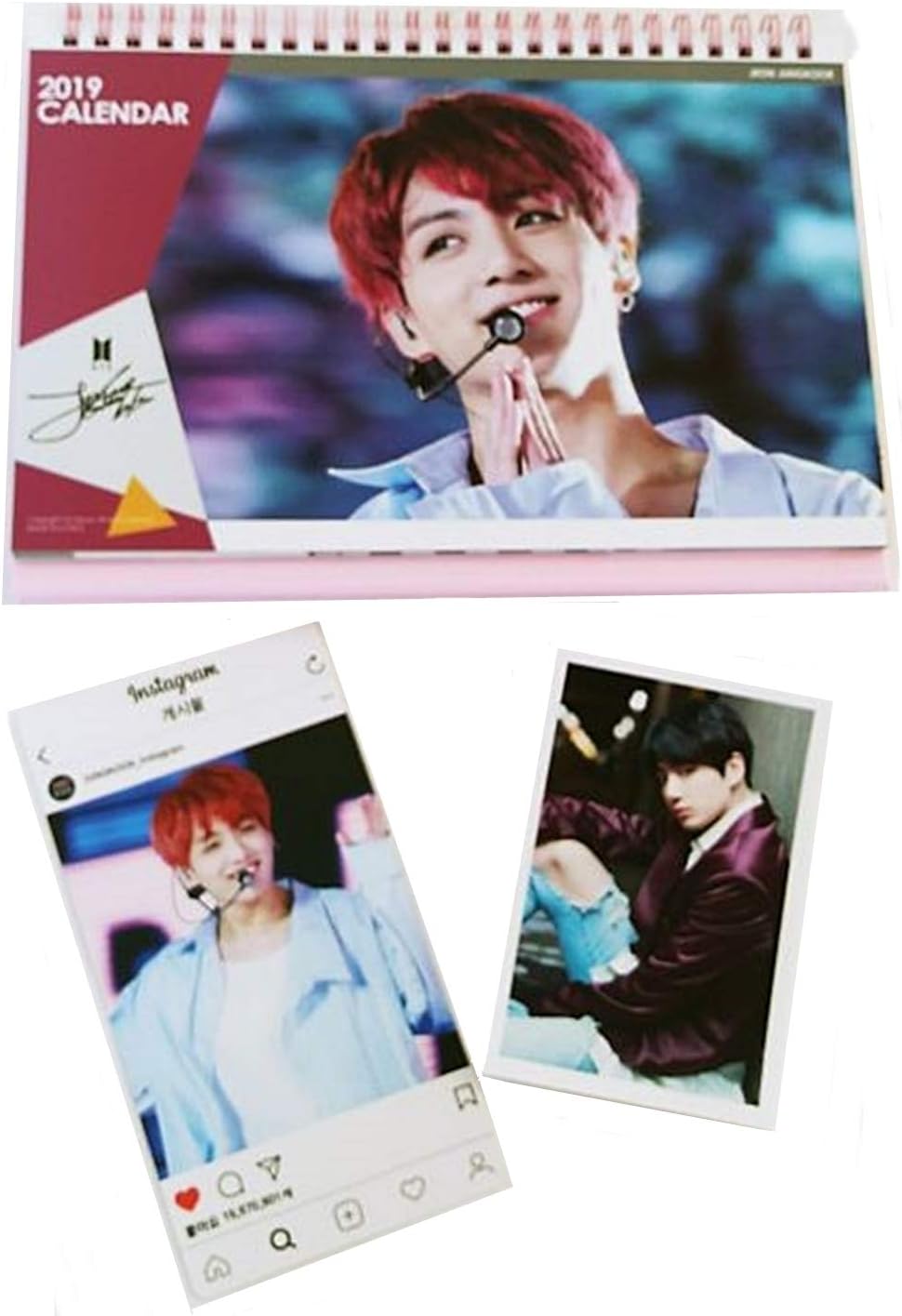 BTS 2019-2020 Photo Desk Calendar + BTS Instagram Photo + Photo Sticker (Seoulmate) (Jungkook)