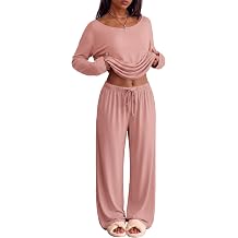 Ekouaer Womens Pajama Sets Lounge Set 2 Piece Long Sleeve PJs 