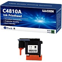 11 Ink Printhead C4810A C4811A C4812A C4813A Compatible for HP Designjet 500 510 800 100 110 70 9110 9120 9130 Printers,Clear and Sharp,High Yield 3000 PagesBlack