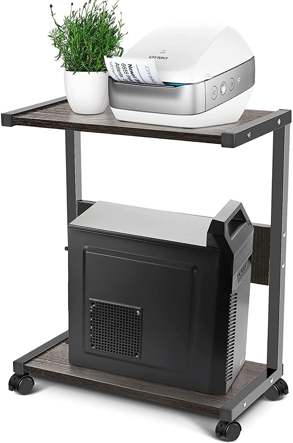 INDIDECOR 35221 Printer Stands, Computer Tower Stand 2-Tier CPU Stand Cart Floor PC Holder with Lockable Wheels Fits Most PC (Black) (B0CY8XD4X3) Amazon Price History, Amazon Price Tracker