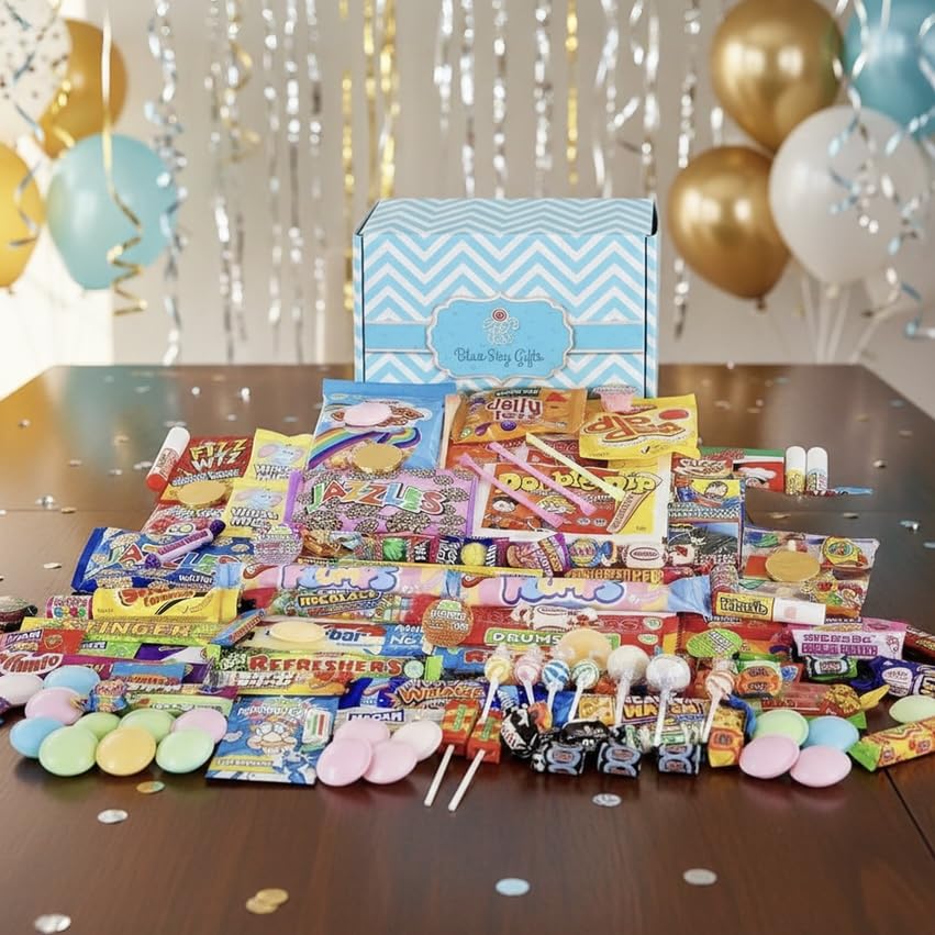 Retro Sweets Gift Box Up To 1.4KG | Personalised Hamper Filled With Pick N Mix | Birthday Gift, Anniversary Gift, Thank You! Free Postage - View #3