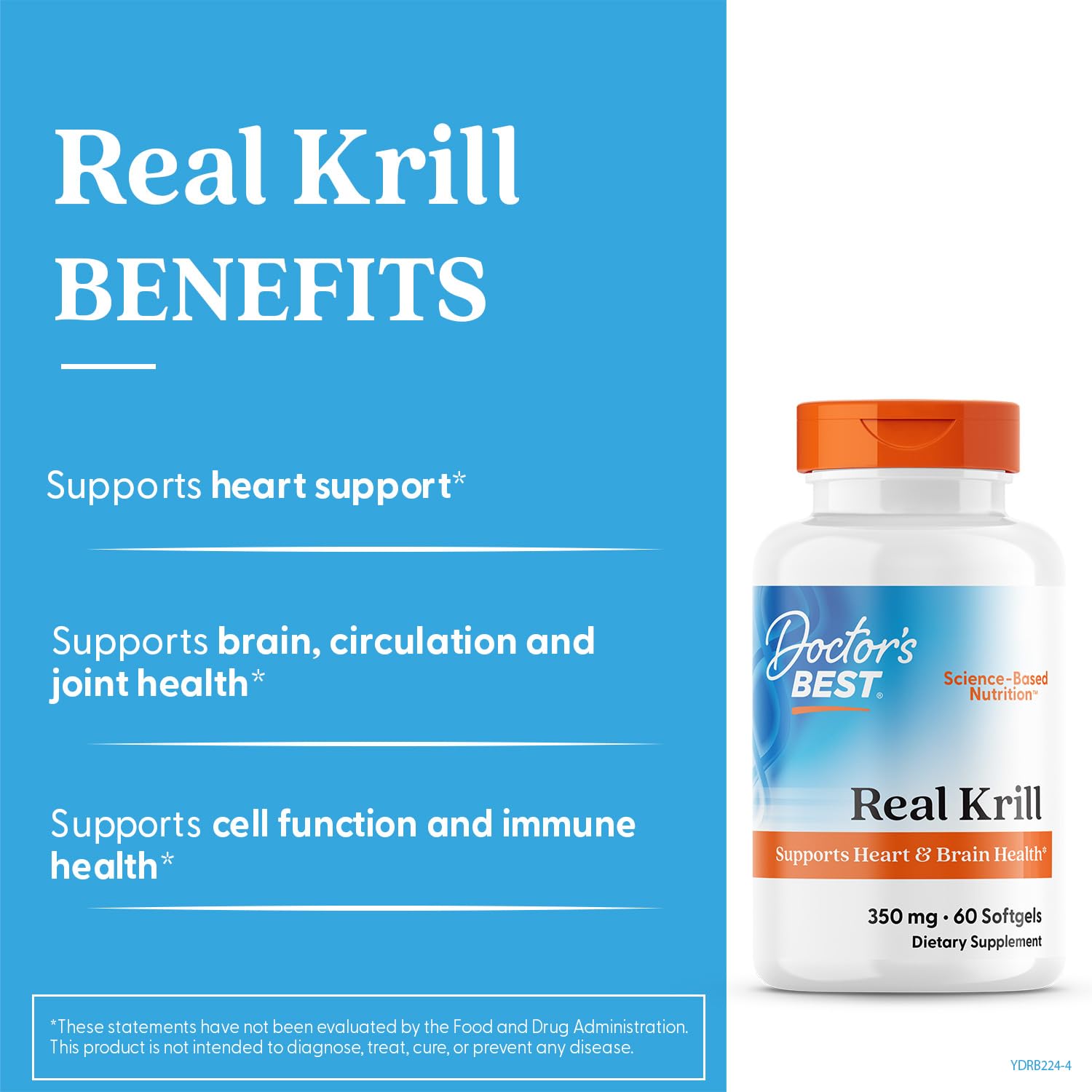 Doctor's Best Real Krill, 350 mg 60 Softgels — Amazon image 3