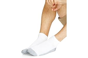 Hanes Mens Double Tough 12-Pack Ankle Socks: Comfort and Durability for Daily Wear
