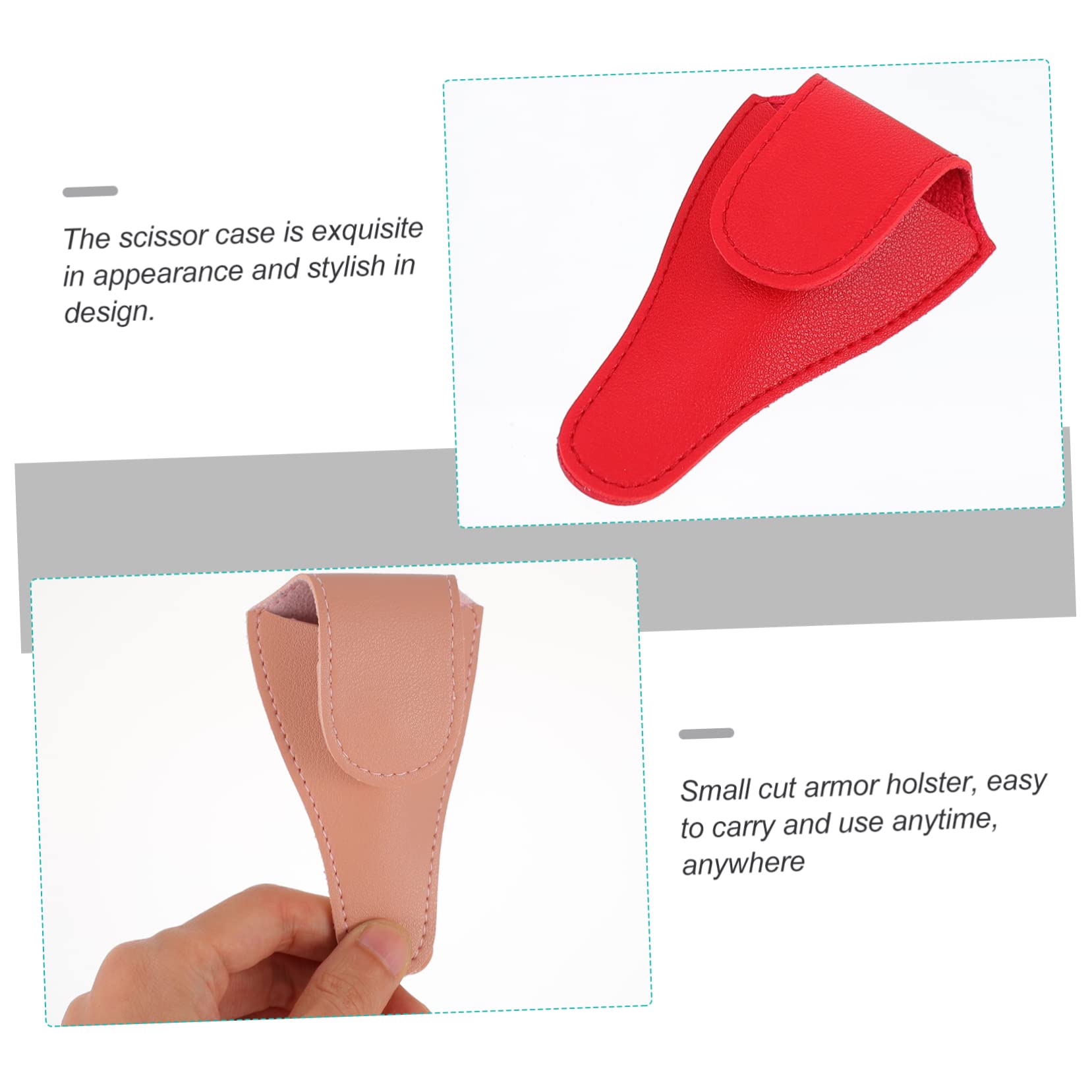 Housoutil 20piezas Funda De Pu Para Tijeras De Manicura Estuche Profesional Para Cortar Cutículas Almacenamiento Práctico y Seguro