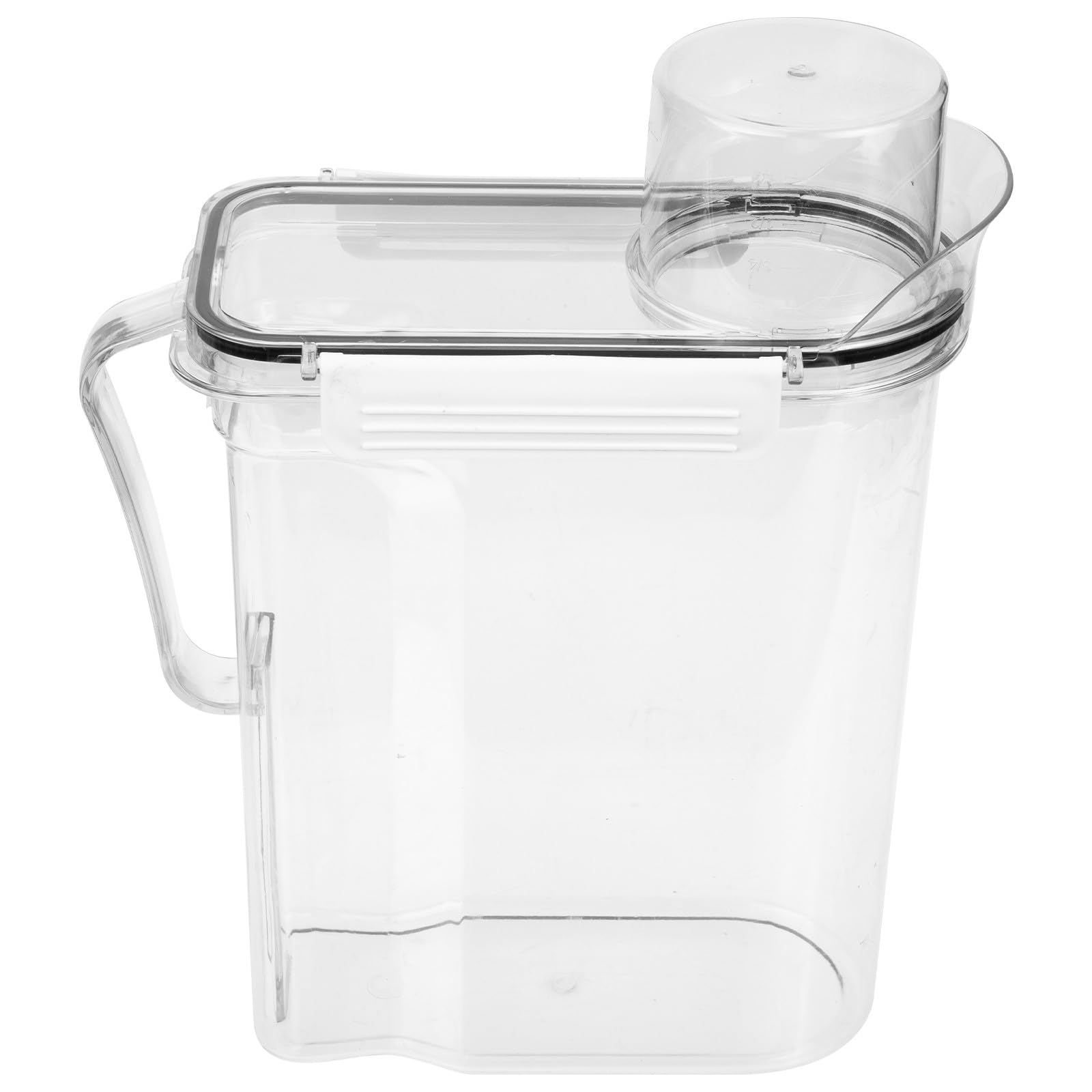 VICASKY Secchio Porta Detersivo Liquido Trasparente 18X29 CM Coperchio Ermetico Contenitore Ricaricabile per Polvere Bucato Accessorio Pratico per Casa e Hotel