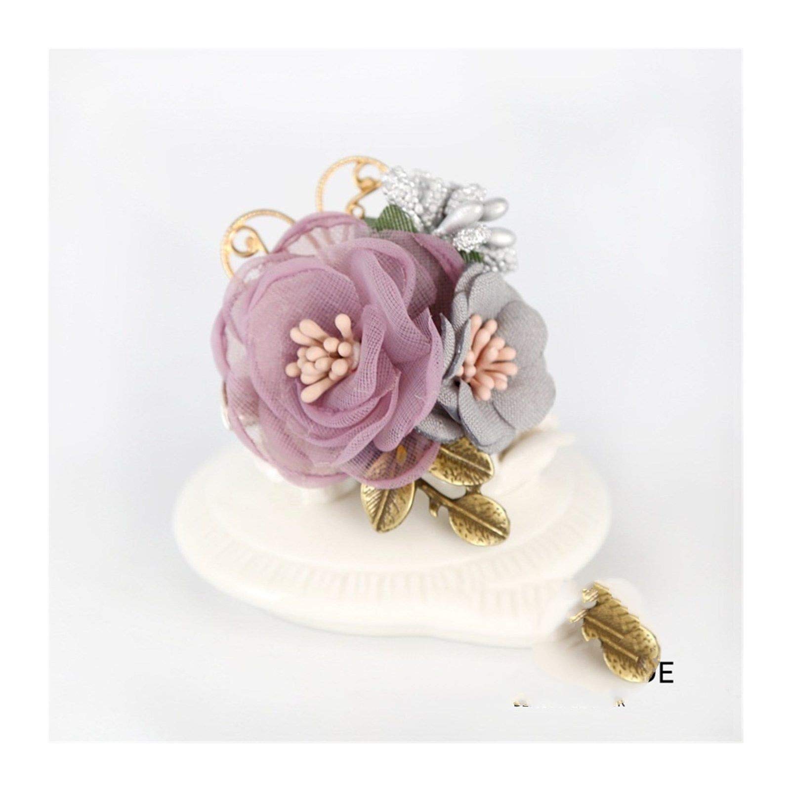 Broche de Cinta para Mujer, Broche de Tela, Ramillete de Flores para cárdigan, Chal, alfileres y broches, Accesorios de Ropa