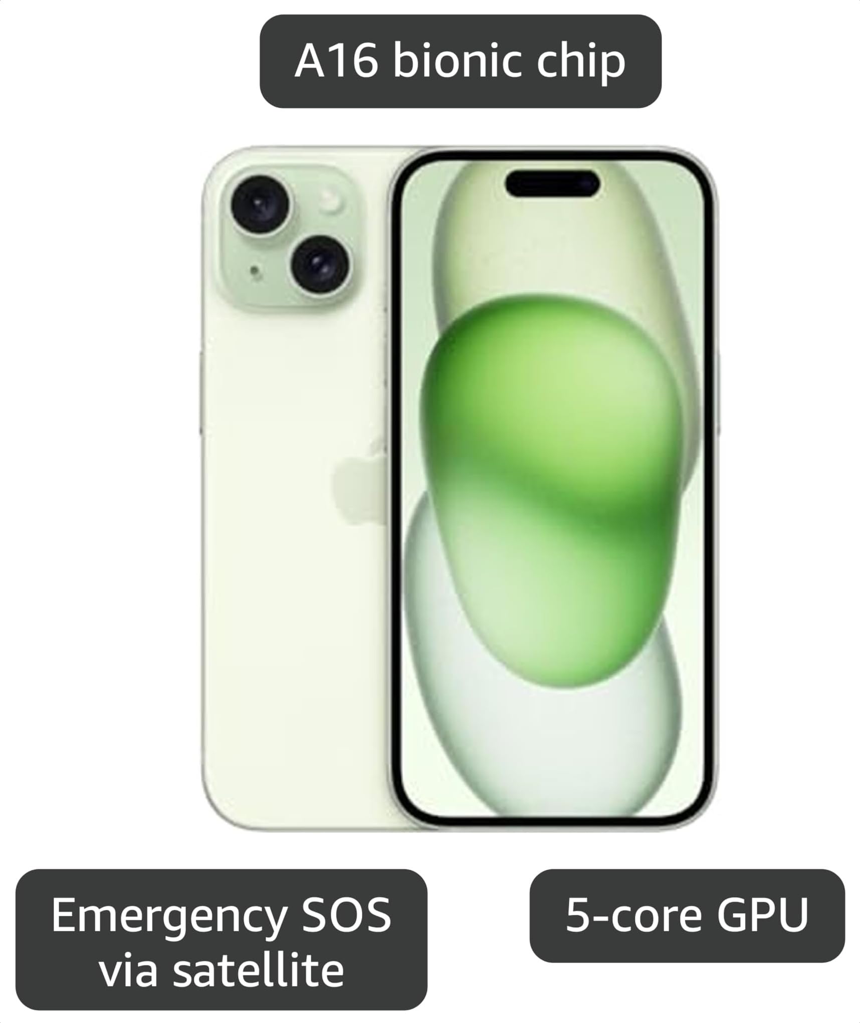 Amazon.com: Apple iPhone 15, 128GB, Green - T-Mobile (Renewed