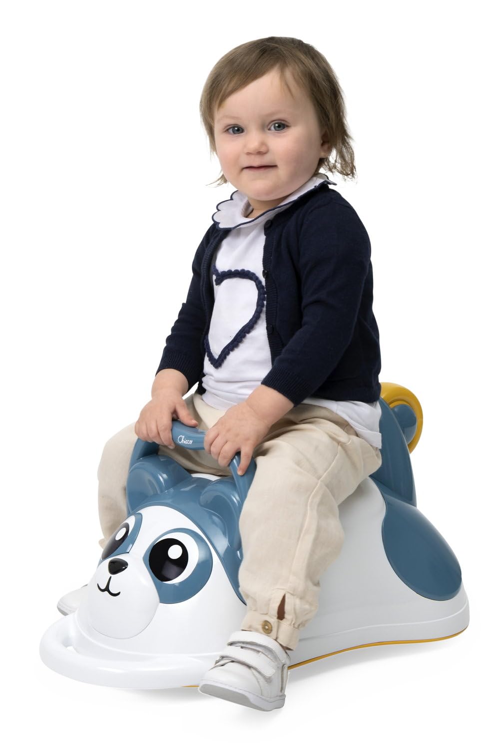 Chicco Jeździdło Panda 3w1, Ewolucyjny Jeździk z obrotowymi kołami, 3 konfiguracje, Zamienia się w Taczkę, Wygodne Siedzisko, Szeroka Kierownica, 12-36 miesięcy