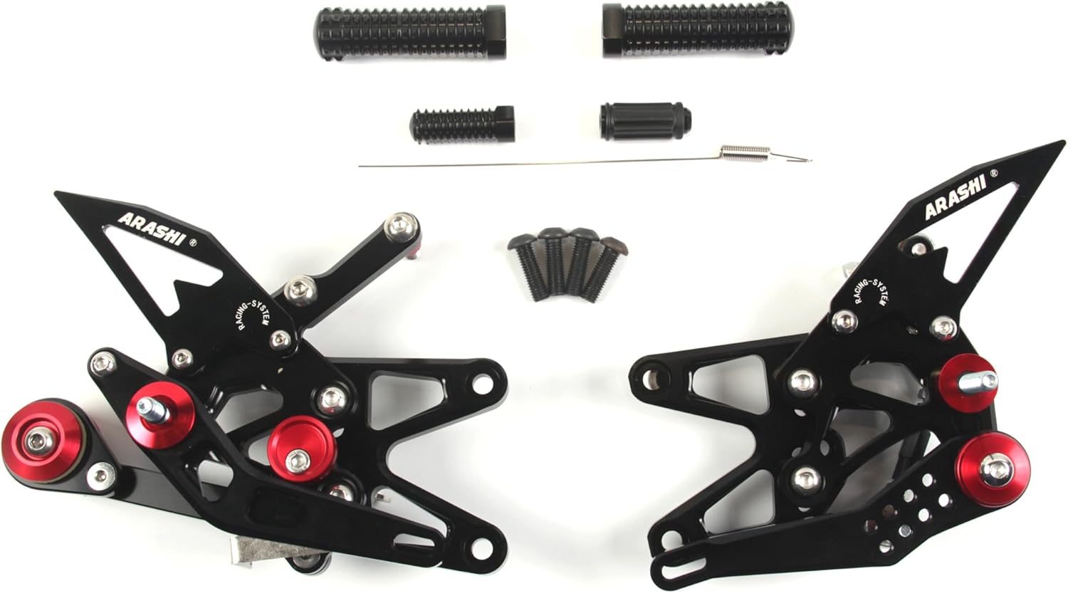 V2.0 Adjustable Rearsets Compatible with Triumph Daytona 675 675R 2013-2018, Black