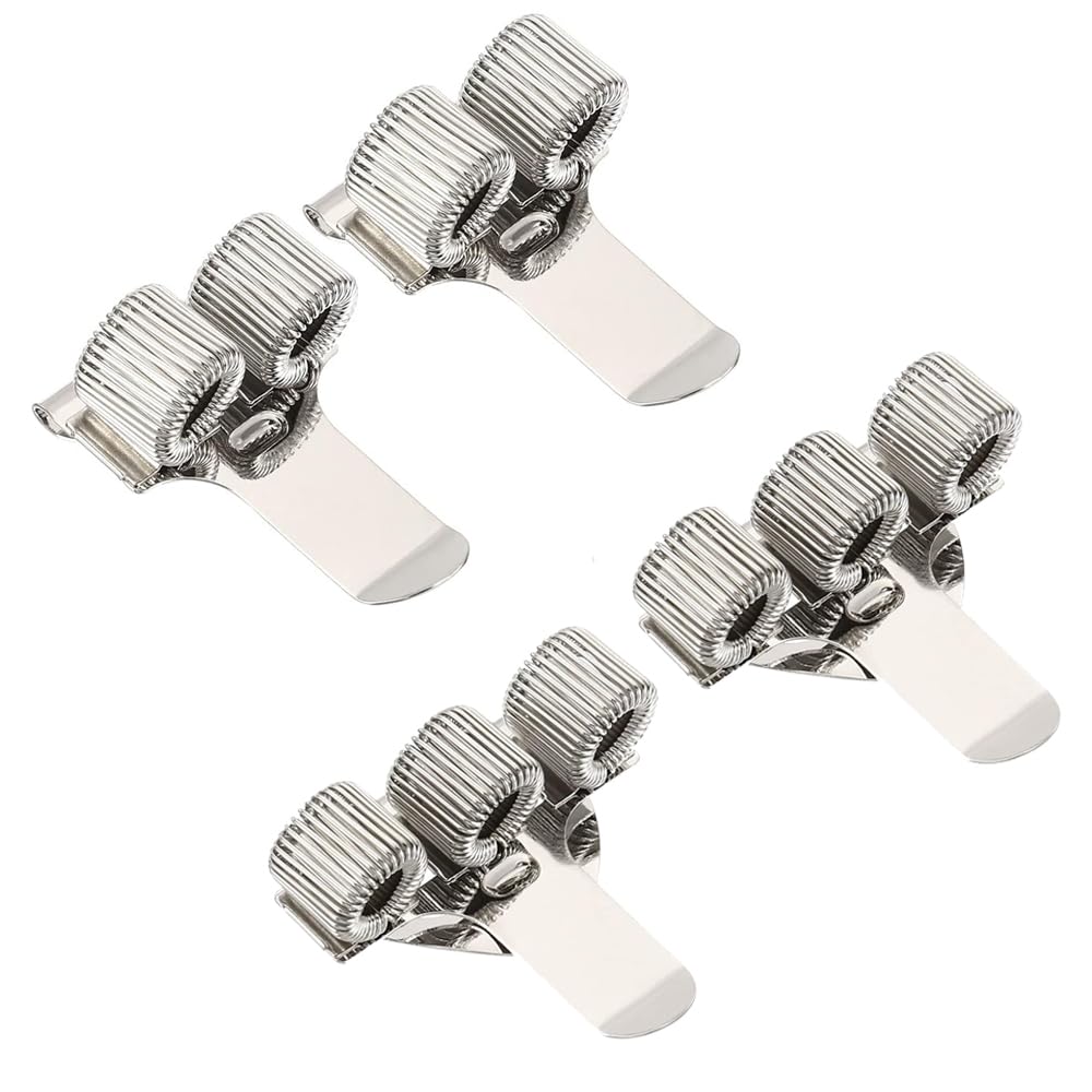4 Clip Portapenne In Metallo - Argento Per Quaderni, Appunti E Tasca - Foto 12