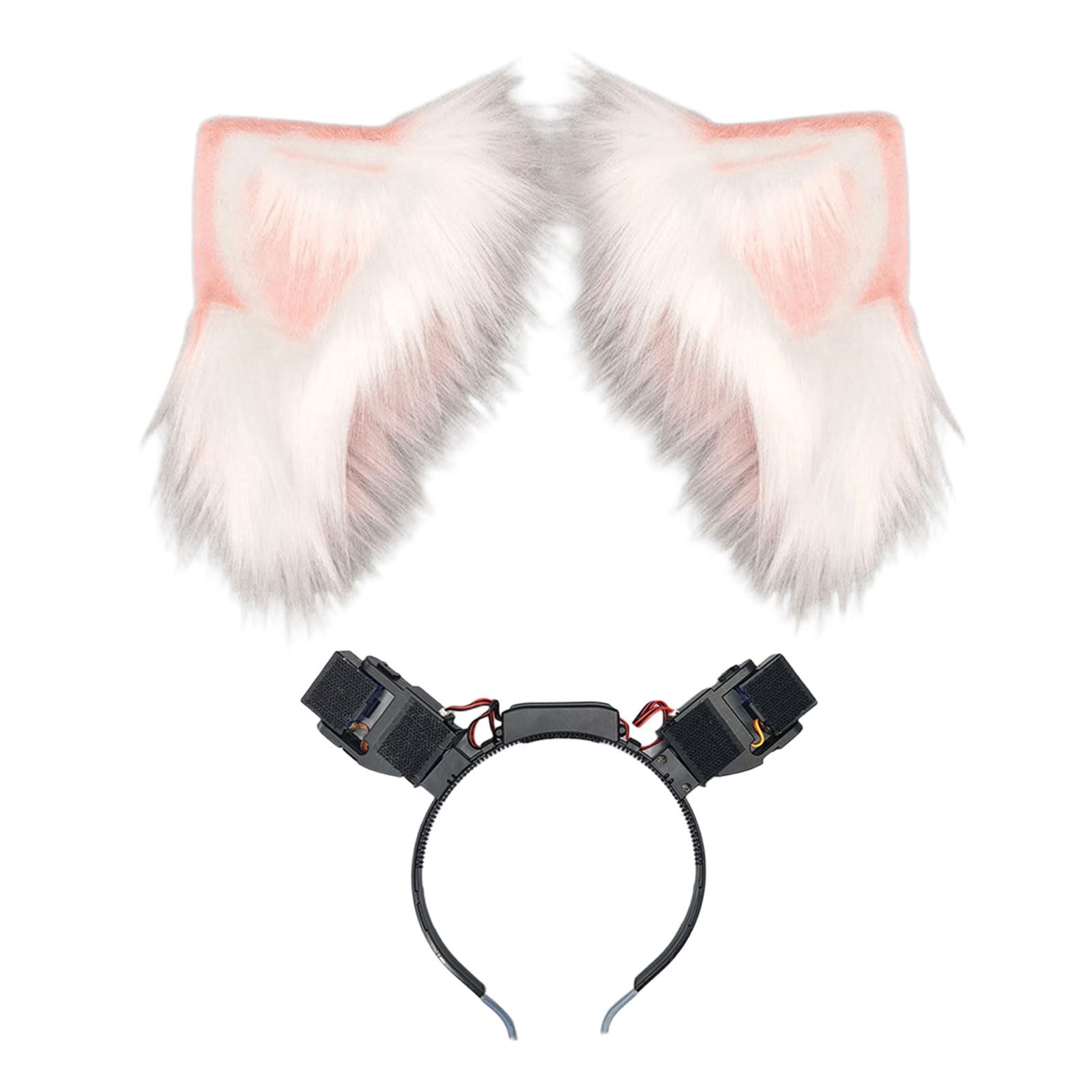 Diadema de orejas de gato con movimiento automático con tacto sensorial y larga vida útil para fiestas de disfraces, banda interactiva para el cabello