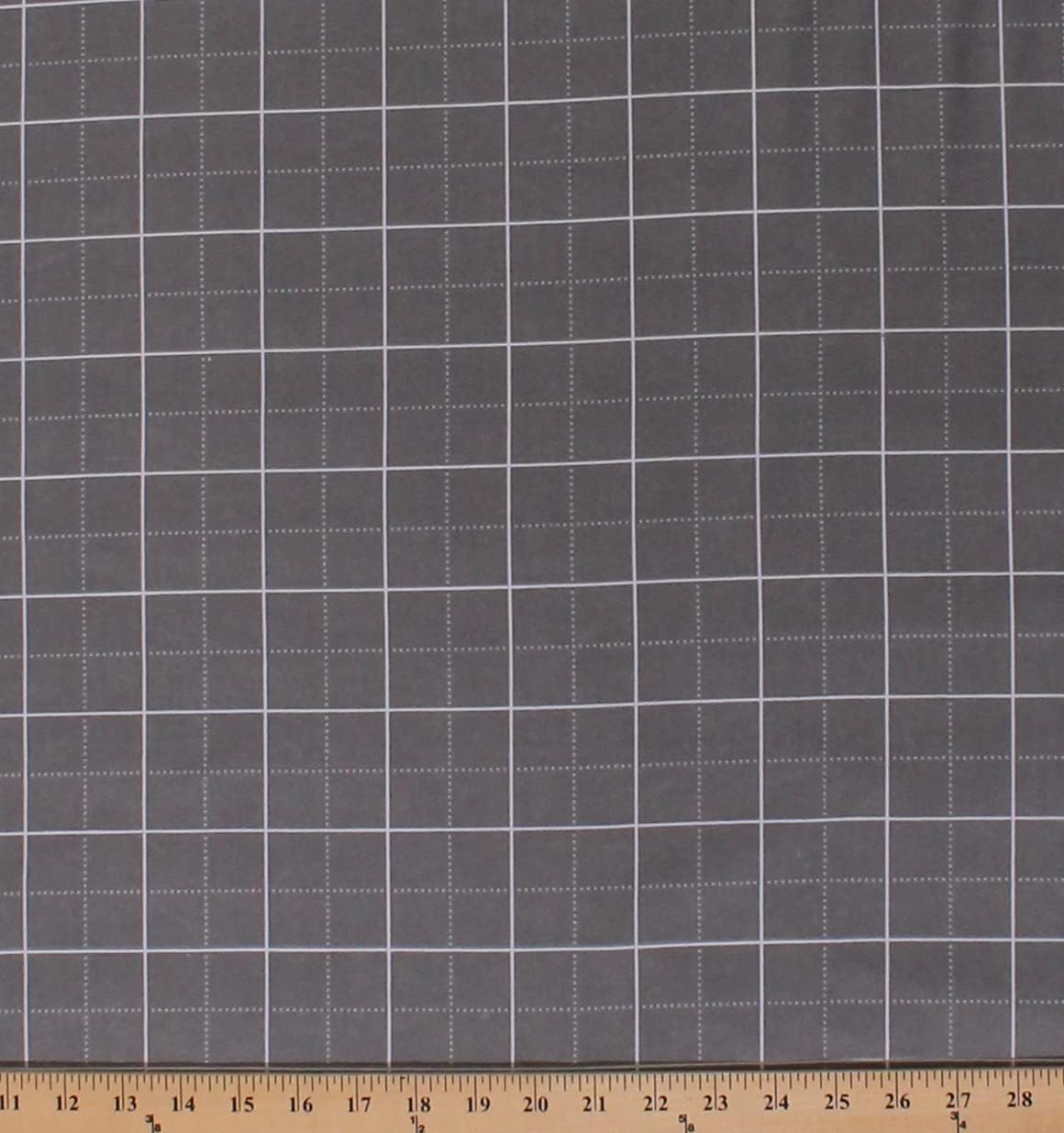 Flannel Plaid Stripes Patterned Framework Gray Flannel Cotton Fabric by The Yard (D283.30)