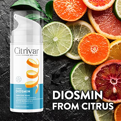 Ngl Citrivar Varicose Vein Cream For Legs Improve Circulation Cream For Legs - Soothing Tonifier With Diosmin, Butcher's Broom, Aescin, Rutin, Curcumin - Cooling And Relaxing Mint Effect 4 Oz (120 Ml) #TOP3