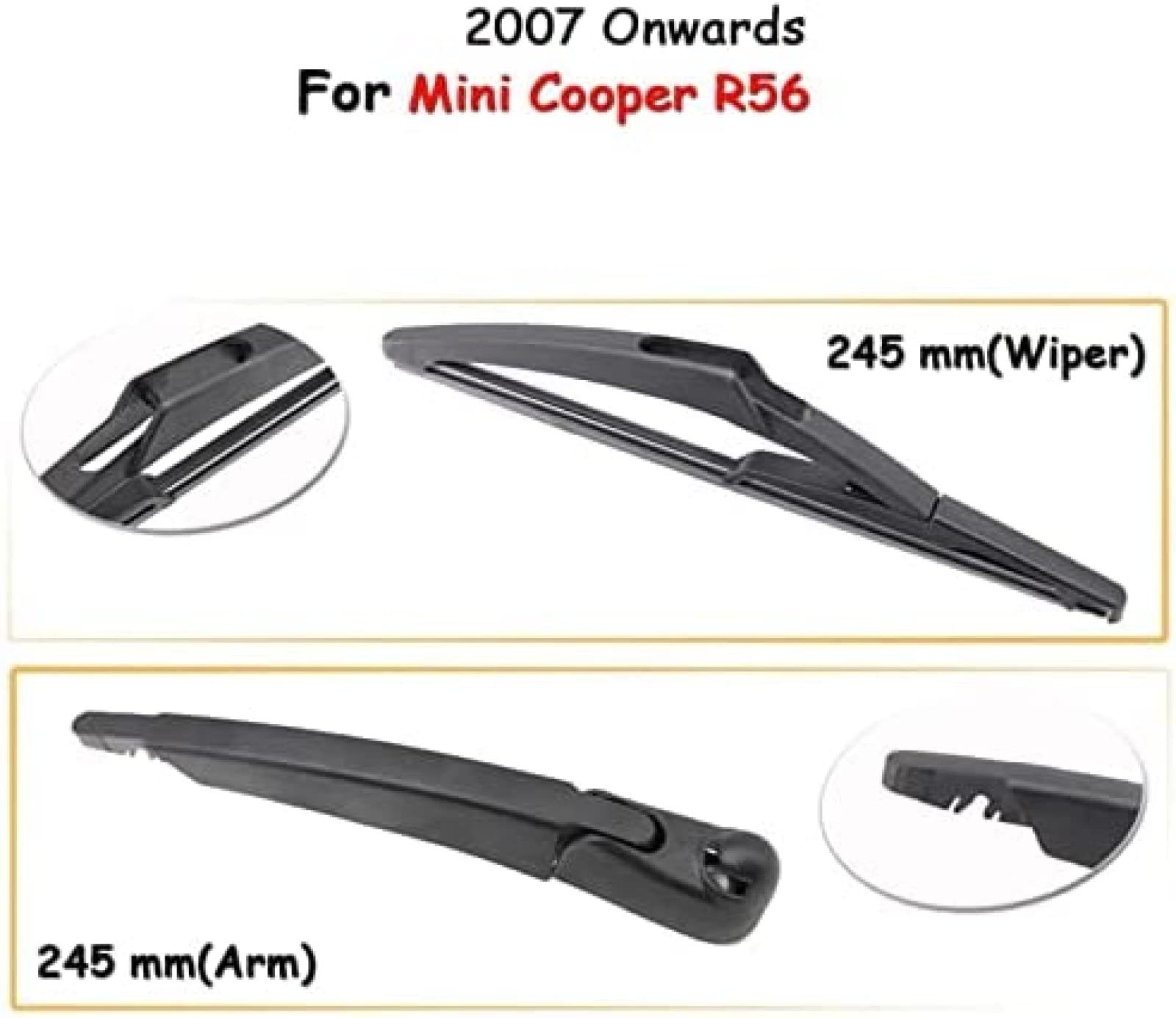 Amazon | GAGALU 車のリアワイパーブレードアームキットミニクーパー