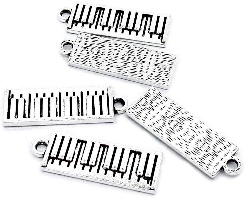 Antique Silver Plated Jewelry Making Charms Findings Crafting Suppliers F7ID4 Electronic Organ