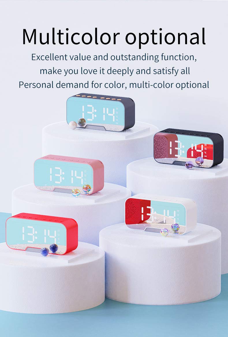 Sveglia Digitale Con Bluetooth E Radio FM - Display LED, Temperatura E Luce Notturna - Foto 2