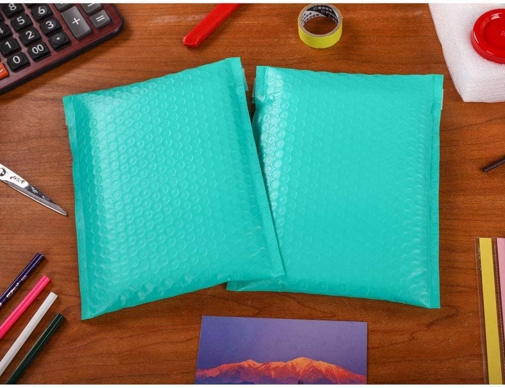 Koperty bąbelkowe Poly Mailers, Koperty bąbelkowe, wielokolorowe, różne rozmiary, opakowanie 100 szt.(100pcs Green,15 * 18cm)