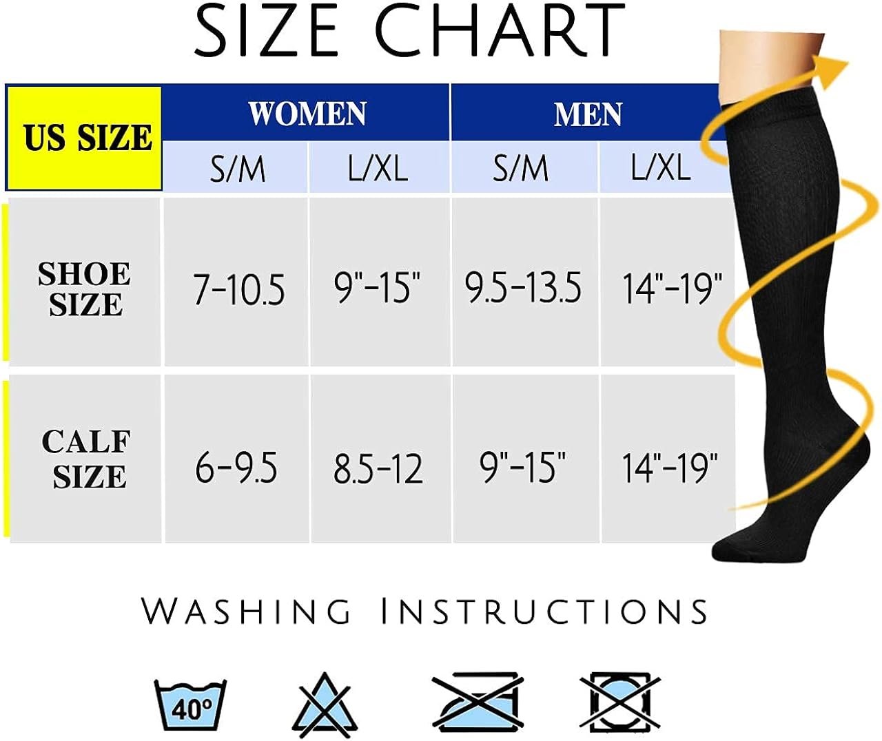 Iseasoo Compression Socks - Compression Socks for Women & Men Circulation - Best for Medical Running Nurses