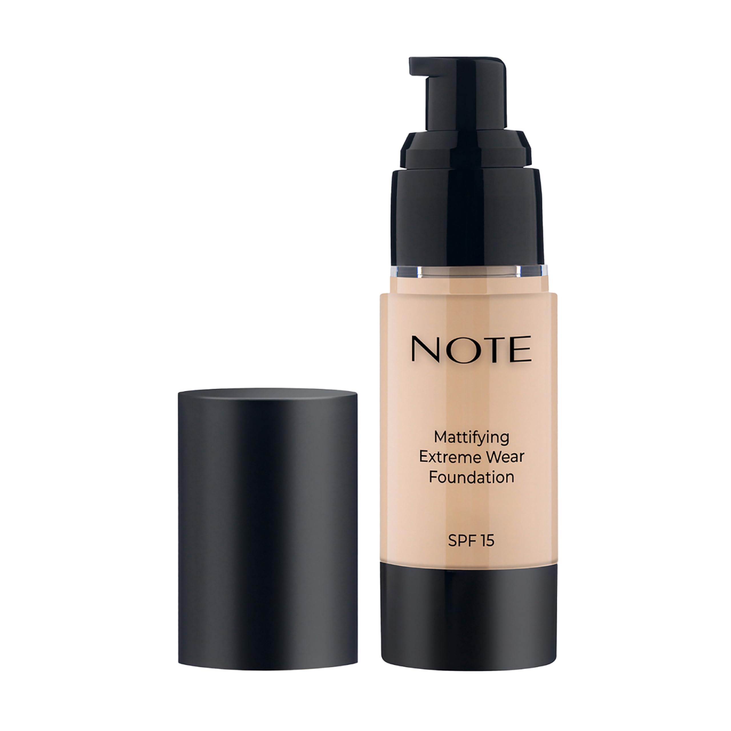 NOTE COSMETIQUE - Mattifying Extreme Wear Foundation | Long Lasting Matte Foundation | Even Complexion and Shine-free | SPF 15 Protection (01 Beige)