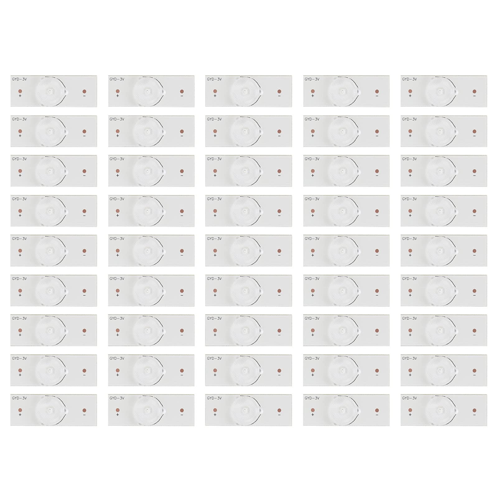 Mbeysaq 50PCS 3V SMD LED Lens Fiberglass Board Lamp Beads with Optical Filter for 32-65 Inch LED TV Repair